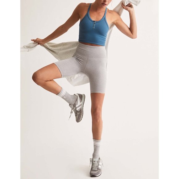 🎉LAST CHANCE🎉 NWT FP Movement Free Throw Henley Crop Tank / Coastline - Picture 3 of 5